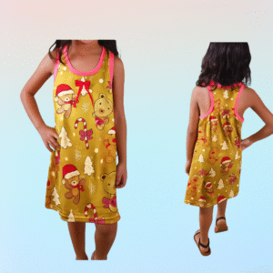 Molde Vestido / Bata Dalí. Tallas: 2 a 8 años