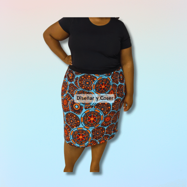 Molde Falda Recta stretch, Tallas S hasta 5XL - Imagen 5