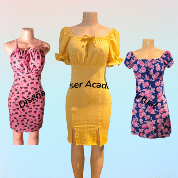 Video Curso: 3 en 1 Vestidos con molde base XS a 3XL