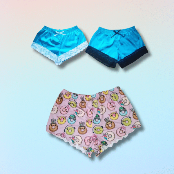 Molde short corte V dama, tallas S hasta XL
