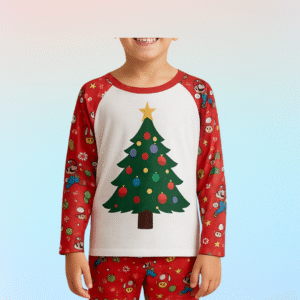 Molde Camisa manga Ranglan Pijama, 1 a 12 años Unisex