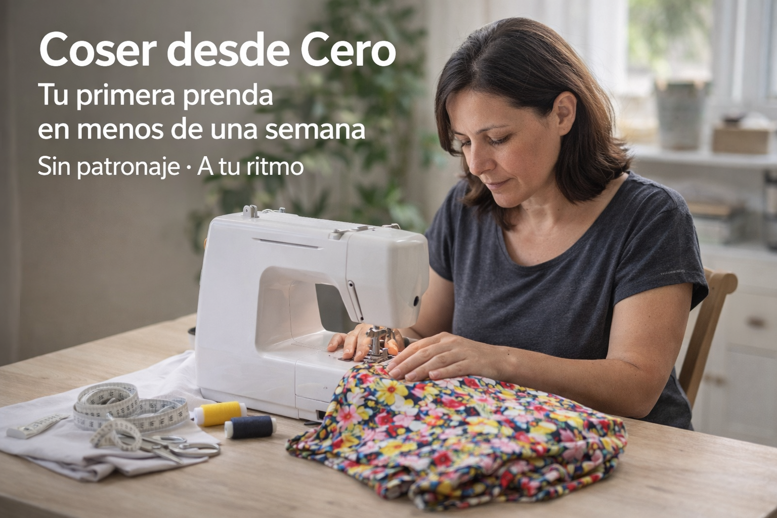 Portada - mujer cosiendo en máquina casera